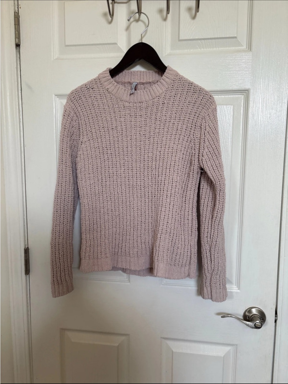 Stoosh Chunky Crewneck Sweater in Blush